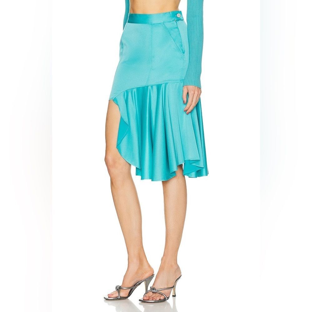 NWT RtA Asymmetrical Skirt Teal Size 2 - Picture 4 of 11